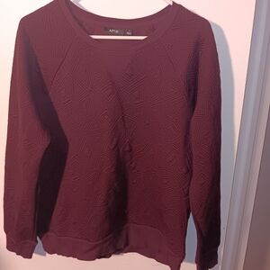 Apt. 9 Burgundy Textured Knit Top